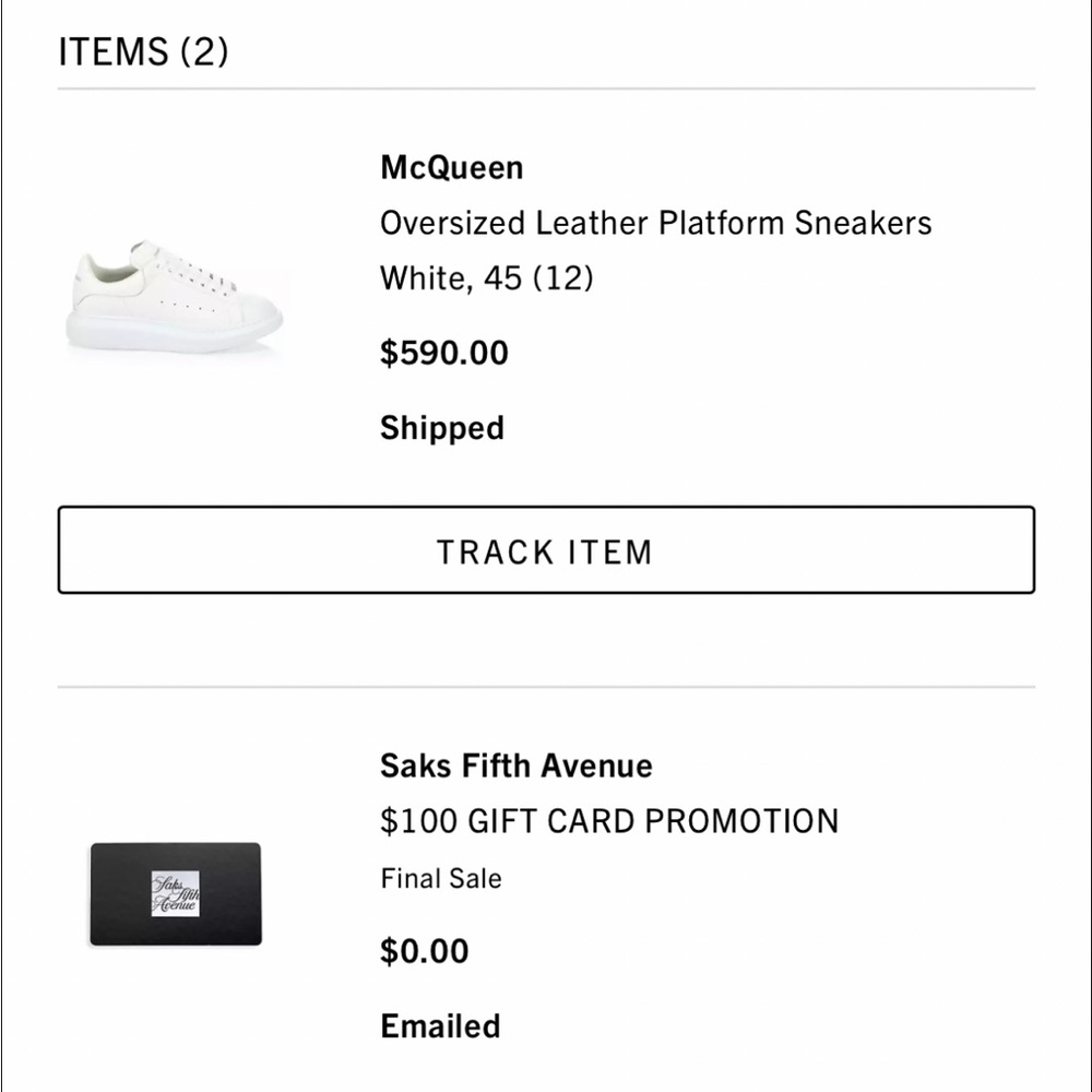 McQueen White Leather Platform Sneakers